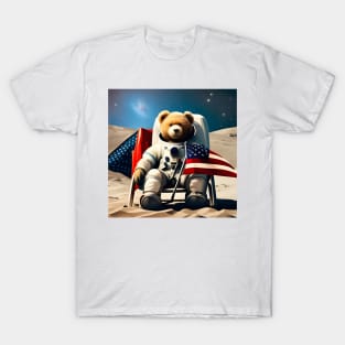 Teddy in a Space suit on the Moon T-Shirt